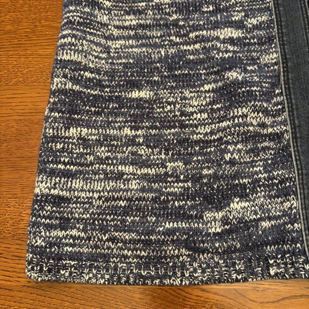 Liverpool Los Angeles Women’s XL Long Open Cardigan Knit Sweater Denim Trim - Picture 2 of 12